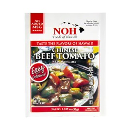 NOH Foods of Hawaii four serving seasoning packets 1.5 oz Pack of 3 Taste the flavor of Hawaii with each unique and famous meal (Chinese Beef Tomato)