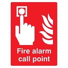 Sign, FIRE Alarm Call Point, Glow RP, Signs Personal Protection, SITE Safety, 1 Piece Pack - 31011E