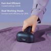 Nesugar Dual-Head Fabric Shaver, Electric Lint Remover with Green Light