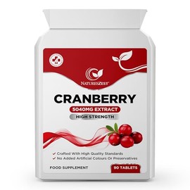 Cranberry Fruit Extract 5040mg, Urinary Tract & Bladder Support, Vegan & Vegetarian Friendly, Non-GMO, Made in UK, Cranberry Supplement, 90 Vegan Capsules for Men and Women
