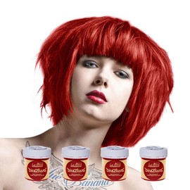 La Riche Directions 4 Pack Semi-Permanent Hair Dye / Hair Colour 4 x 88ml - Piliar Box Red