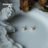 FOXNOV 14K Gold Plated Freshwater Pearl Earrings for Women, Sterling