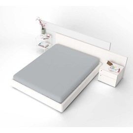 SheetWorld RV King Size Fitted Sheet 80 x 72-100% Cotton Woven, 500 TC - Includes 1 Fitted Sheet - Softer Than Egyptian Cotton - Rich, Natural & Hypoallergenic - Solid Gray - Made in USA