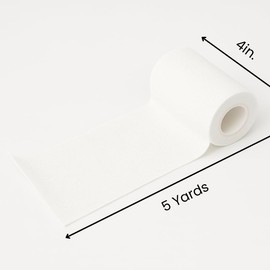 4" Cohesive Flexible Bandage Wrap – Pack of 4 | Self-Adherent Vet Tape for Animal Wound Care, Wrapping, and Support – Non-Slip, Breathable, Flexible Bandage for Pets and Livestock (White)