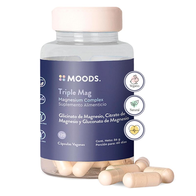 Moods Triple Mag - Magnesio Complex con Glicinato, Gluconato y