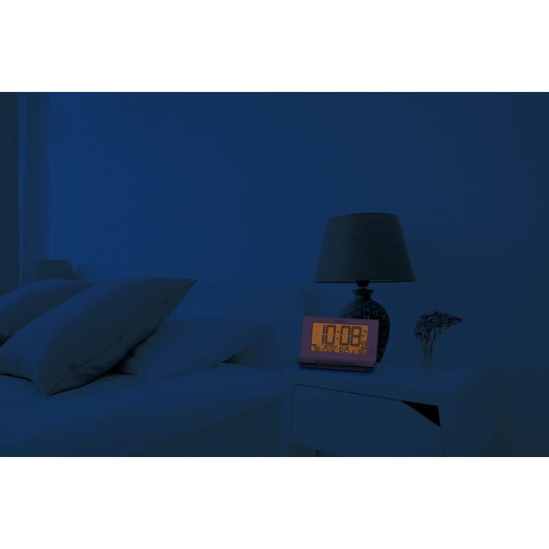Seiko Clock SQ322S Digital Alarm Clock Radio Silver Metallic 4.0