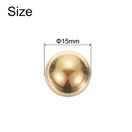 sourcing map 10pcs Precision Solid Brass Bearing Balls 15mm Industrial Brass Ball Spheres for Machinery, Automotive, and DIY