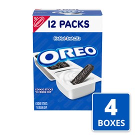 Handi-Snacks OREO Cookie Sticks 'N Crème Dip Snack Packs, 4 Boxes of 12 Snack Packs (48 Total Packs)