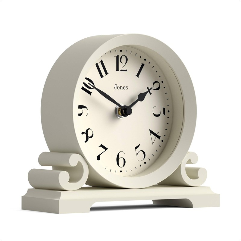 JONES CLOCKS® Saloon Mantel Clock | Small Traditional Double Scroll