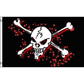 Blood Pirate Flag 3x5ft Poly