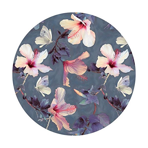 Butterflies and Hibiscus Flowers - a Painted Pattern Window Truck