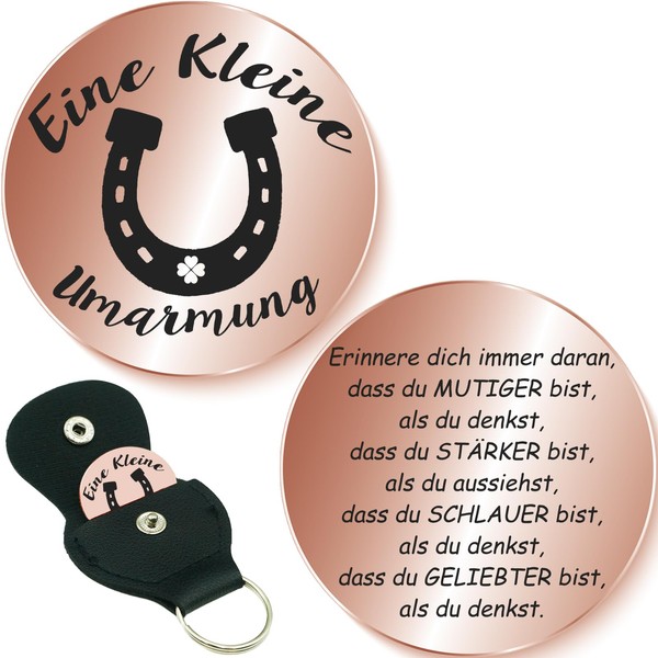 Tixlux Small Hug Lucky Charm, Lucky Charm with Bag, Pocket