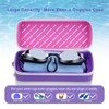 Shelinc Swim Goggle Case with Drain Holes,Silicone Swimming Goggle Organizer,Protective