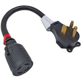 FullskY FC-65L43 Male NEMA 6-50P to Female NEMA L14-30R for Welder Plug to 4 Prong Locking Socket Adapter Output 250V