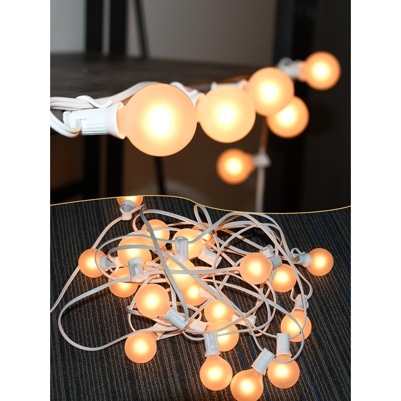 SUNSGNE G40 Globe Replacement Bulbs with Frosted White, 1.5 Inch