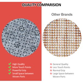 Home Must Haves 1/3" Thick Premium Non-Slip Reduce Noise Carpet Mat for Hardwood Floor Rug Pad (8x10) Premium-RugPad-8x10 Grey