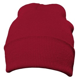 DonDon Beanie hat Men Beanie Hats for Women Winter hat Classical Design Bordeaux red