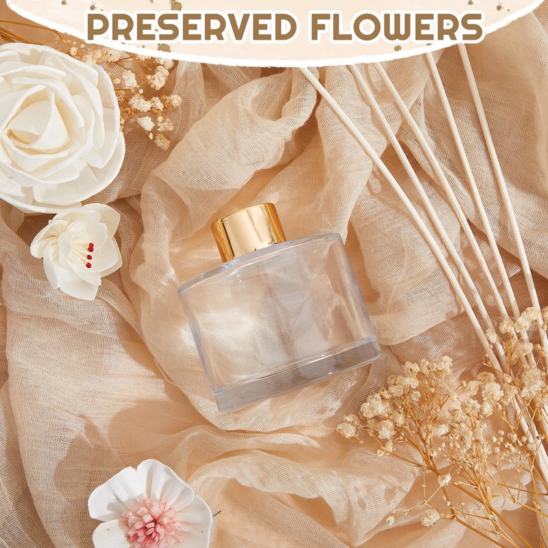 Daifunli 11 Pcs Flower Reed Diffuser Set Include Sola Flowers