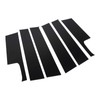 6Pcs B Pillar Posts Trim Glossy Black Firm Paste Exterior