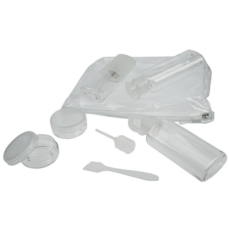 Travel Set Kosmetex with Bottles, Cans for Liquids And Creams