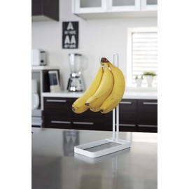 YAMAZAKI home 2276 Tower Banana Stand â Modern Kitchen Fruit Holder & Organizer, White