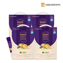 Daewoong BioScience 대웅생명과학 국내산 흑도라지배생강 진액스틱 10g 100포 4박스 Daewoong Life Science Domestic Black Bellflower Ginger Extract Stick 10g 100 Pouches 4 Boxes