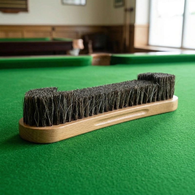 12 Inch Standard Pool Table Brush- Soft Horsehair Bristles Gently