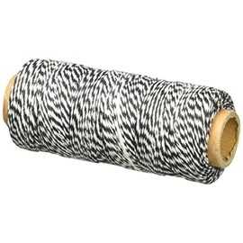 Hemptique Cotton Baker's Twine Spool 2-Ply 410'-Black, Other, Multicoloured, 5.81 x 5.81 x 11.52 cm