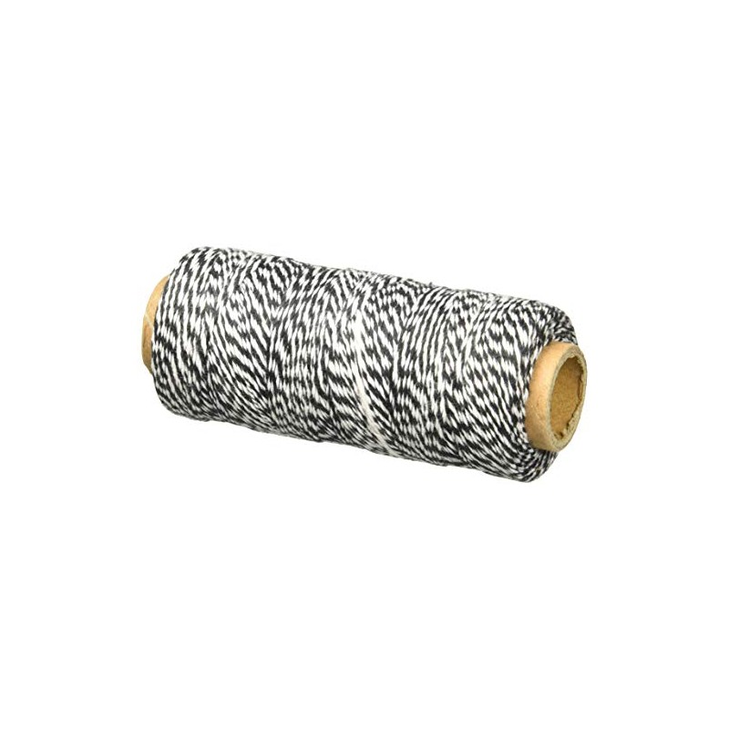 Hemptique Cotton Baker's Twine Spool 2-Ply 410'-Black, Other, Multicoloured, 5.81