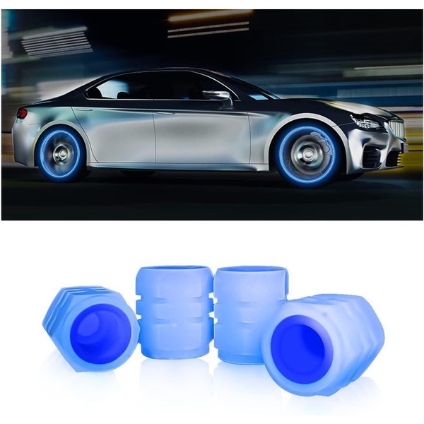 MerCar Gece Parlayan Neon Fosforlu Sibop Kapağı, 2 Adet, Plastik,