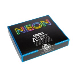 Schmincke Akademie® Acrylic Colour, Neon Paint Set, 76 778 097, 5 Bright Acrylic Paints in Neon Colours, 60 ml Tubes in Cardboard Set