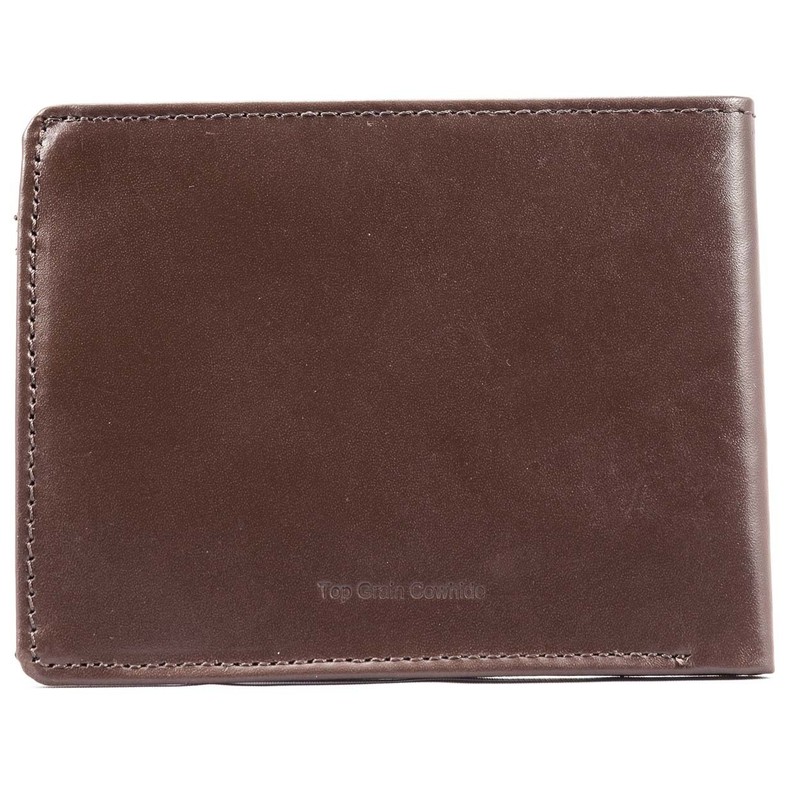 Big Skinny Men's Slimline Leather Bi-Fold Slim Wallet, Holds Up