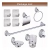 WP Juego De Accesorios Para Baño 10pz Acero Inoxidable Cromado