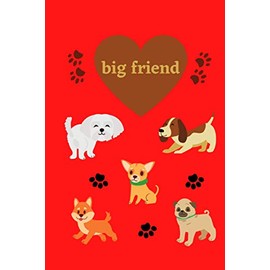 Notebook - big friend: Cute Little Puppies Composizione Notebook, 6 "x 9", 100 pagine,: Notebook a righe con citazione ispiratrice (Cute Puppy Pictures)