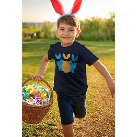 Tstars Hip-Hop Trio Bunnies Cute Easter Bunny T-Shirt for Toddlers & Youth Boys & Girls Small Navy