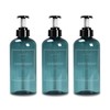 Shampoo Bottles with Pump, YACEYACE 3Pcs 16.9oz Blue Clear Empty