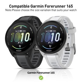 Suoman 3 Pack for Garmin Forerunner 165 Case, 9H Tempered Glass Screen Protector, All-coverage PC Protective Cover -Clear