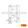 TSS Universal UPVC Door Handles -Lever/Lever - 92mm PZ (Centres)