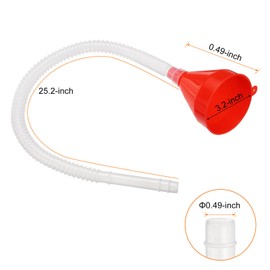 HARFINGTON 2pcs Fuel Funnel with Long Hose, Flexible Wide Mouth Plastic Oil Funnel Universal Filling Car Funnel for Engine Oil Gas Gasoline Diesel