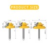 3Pcs 45 Degree Lock Miter Router Bit, Router Bits 1/4