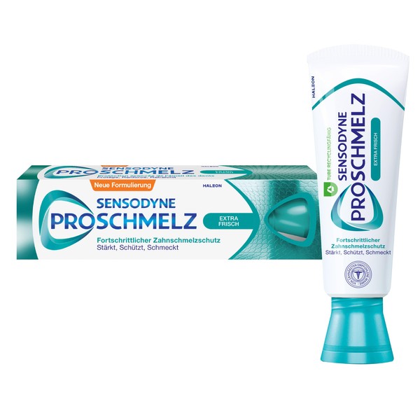 ProSchmelz Extra Frisch Zahnpasta, 75ml, Zahncreme für fortschrittlichen Zahnschmelzschutz -