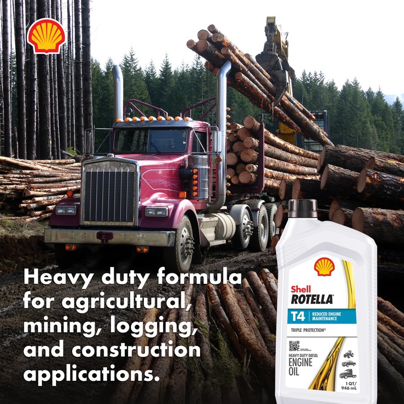 Shell Rotella T4 Triple Protection 15W-40 Diesel Engine Oil, 1