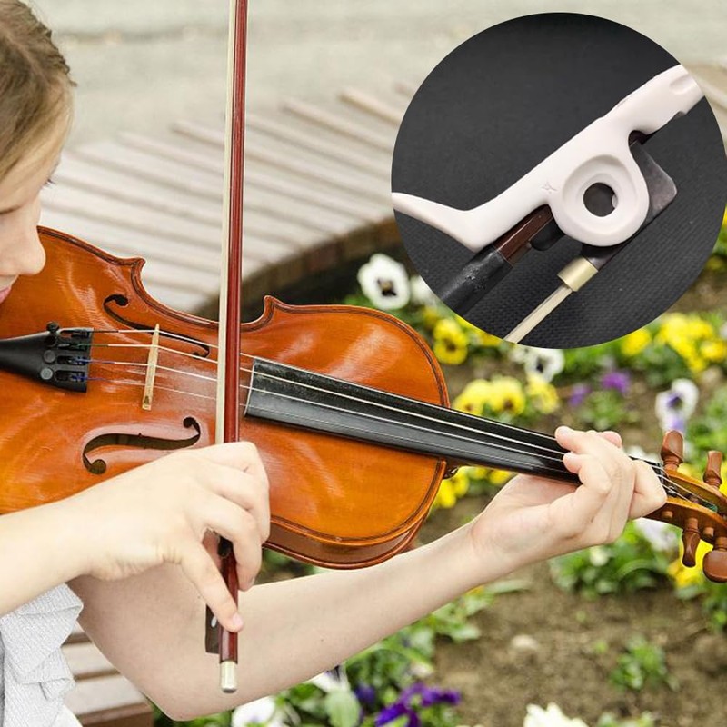 1PCS Black Violin Bow Grip Aid Helper Correcting,With Bow Stopper