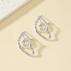 Baroque Pearl Dangle Earrings for Women,Trendy Gold Irregular Drop Stud