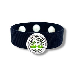Snap Button Diffuser Charm Acupressure Bracelet – Aromatherapy Wristband for Stress Relief, Sleep, Mood Support, and Hot Flashes (Small 6, Jasmine)