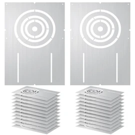 Tellegloww 24 Pcs New Construction Mounting Plate with 3-4-6" Round Hole Rough in Bracket Recessed Lighting Housing and Trim Kits LED Flat Plate Recessed LED Light Plate for LED Downlight, Silver