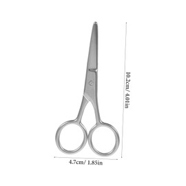 Mikinona 2pcs Stainless Steel Eyebrow Grooming Scissors Compact Facial Hair Trimmers for Precise Eyebrow Nose Hair Beard Grooming Lightweight Beauty Scissors for