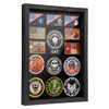Patch Display Case Wall Mount — Black Wooden Patch Display