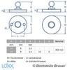 Bootsteile Brauer Loxx® Round Base Diameter 24 mm for Gluing