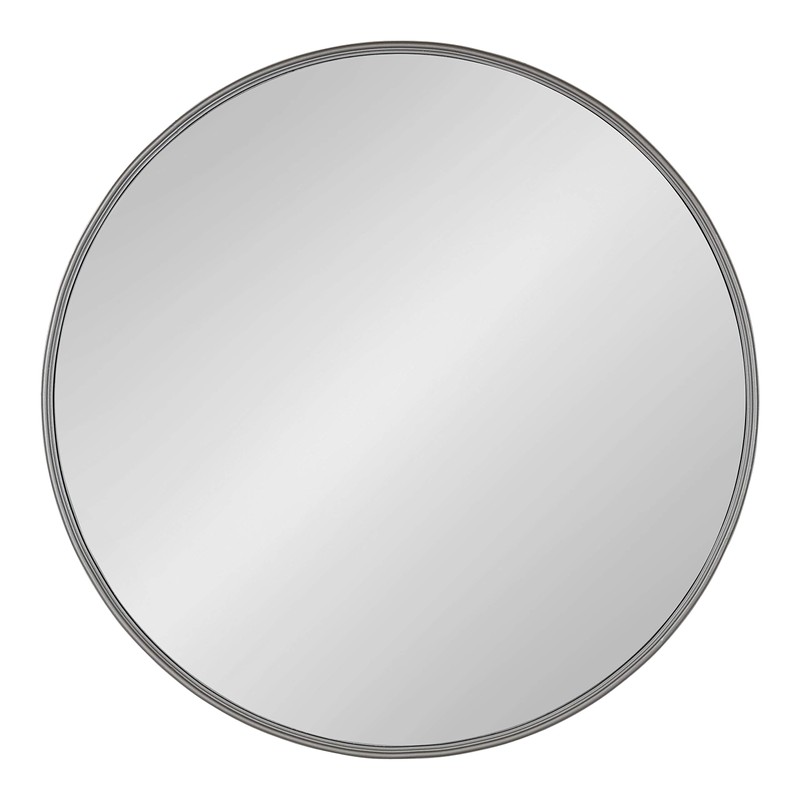 Kate and Laurel Caskill Framed Wall Mirror, 30 Inch Diameter,